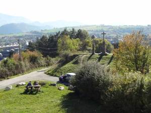 View to Three Crosses with La Mure in distance. View to Three Crosses with La Mure in distance.