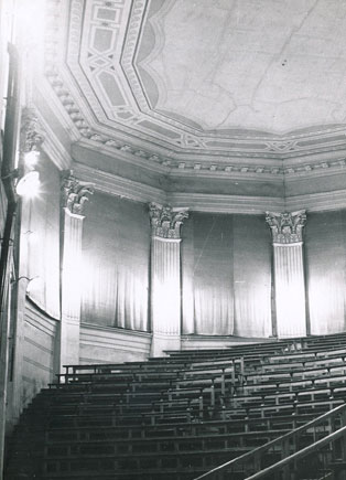 Interior of the former seminary chapel, now Olivier Messiaen Hall.