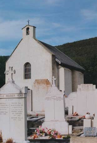 Eymard's Church, from the cemetery at Monteynard.
