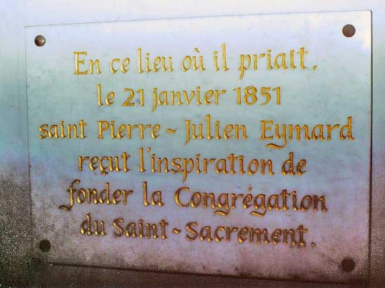 Commemorative plaque, Shrine of Our Lady of Fourvière