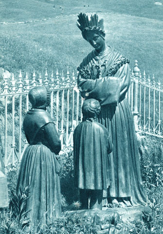 Statues of Our Lady and the children, Notre-Dame de La Salette.
